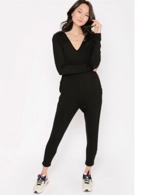 NWT Smash + Tess Friday Romper in Midnight Black Long Sleeve Made in Canada XS